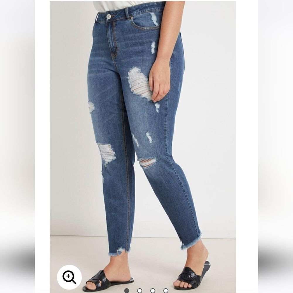 Eloquii distressed skinny jeans, 16G